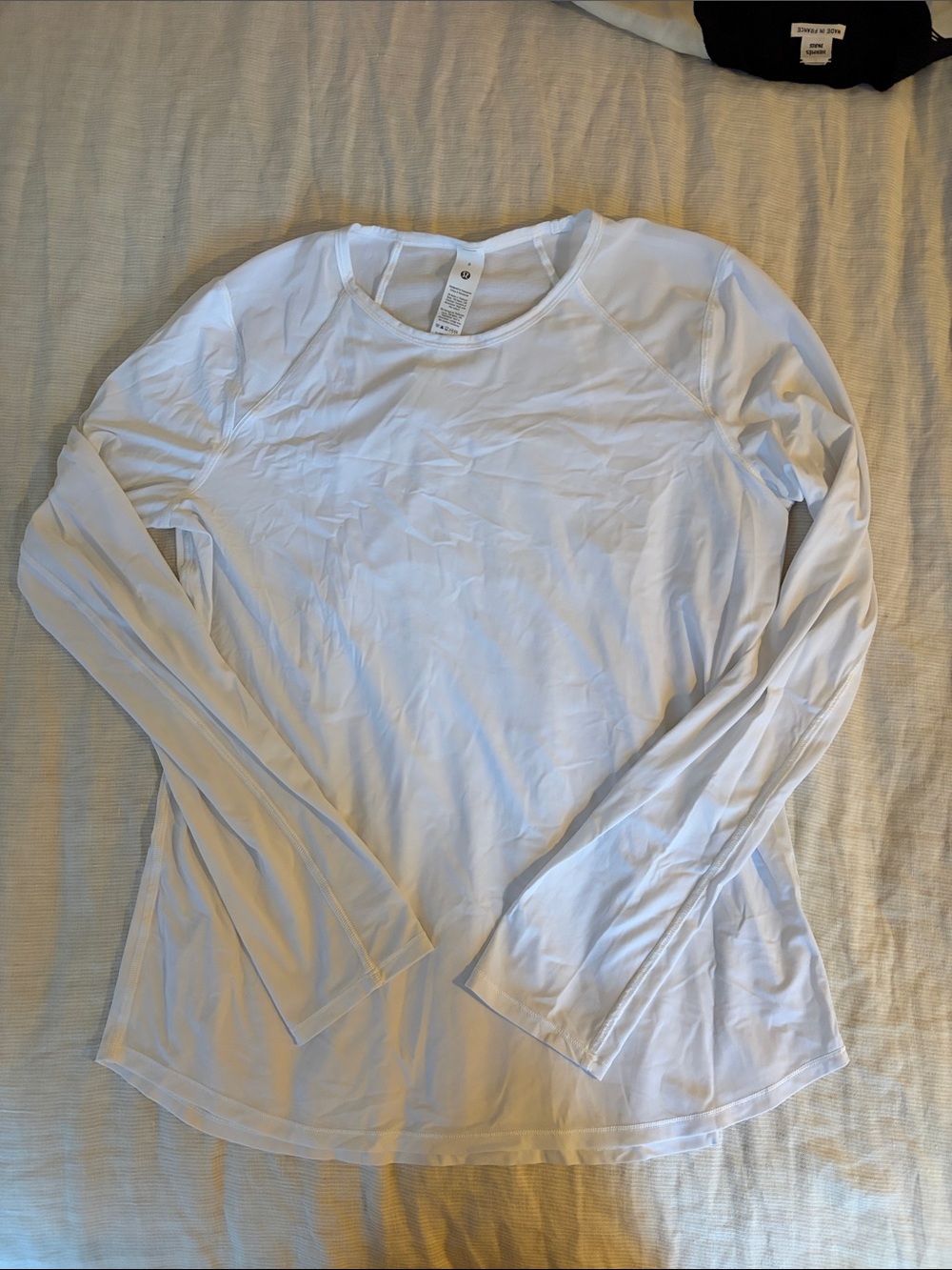 lululemon athletica White Long-Sleeve Crewneck Performance Top